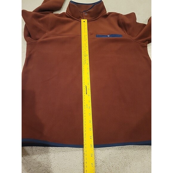 32 Degrees Heat Men’s ¼ Quarter Snap Fleece Pullover, Size Medium, Rust Brown - Picture 7 of 7